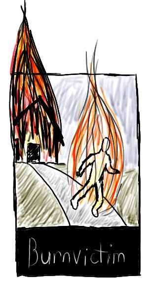 [inline picture of some guy running out of a burning house]